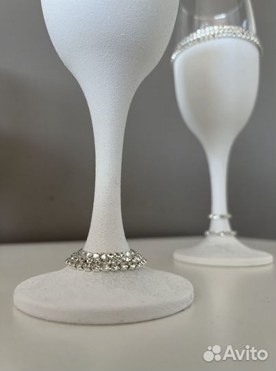 Свадебные бокалы ручной работы