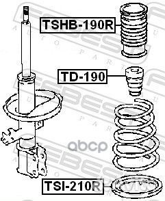 Пыльник заднего амортизатора tshb-190R Febest