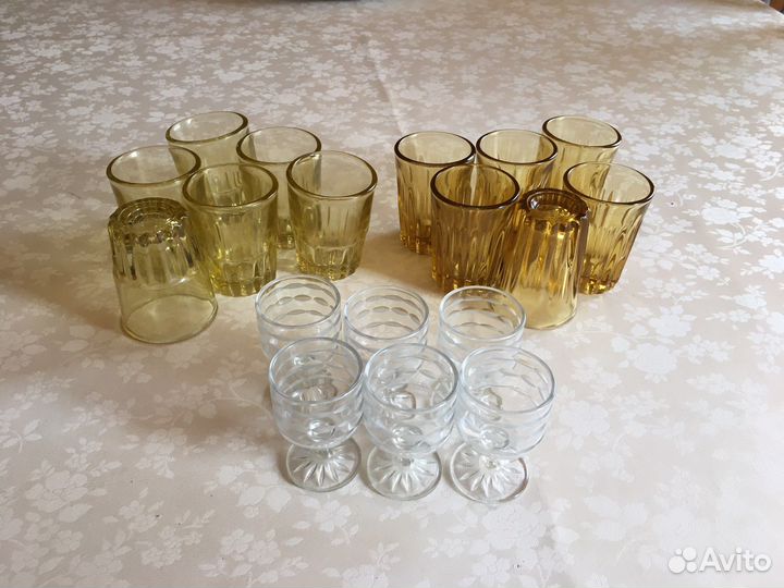 Рюмки цветное стекло СССР