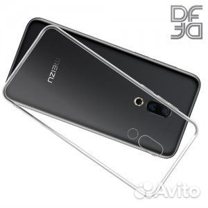 Силиконовый супертонкий чехол DF для Meizu 16 Plus