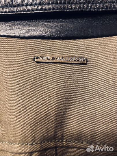 Натуральная кожаная куртка Pepe Jeans S