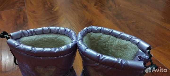 Сапожки детские резиновые, утеплённые 31р