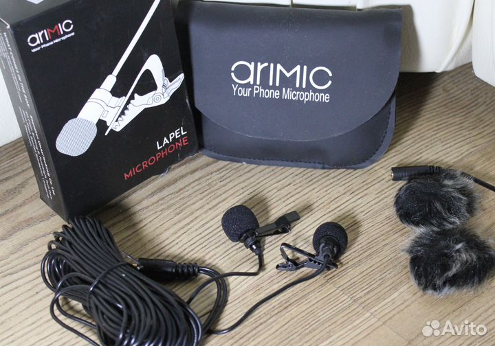 Двойной Петличный Микрофон 6 метров. Комплект