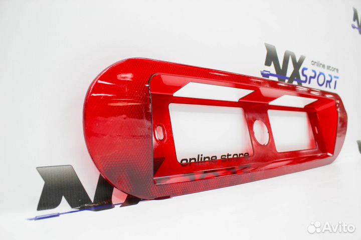 Рамка заднего номера Красная 2110,2112