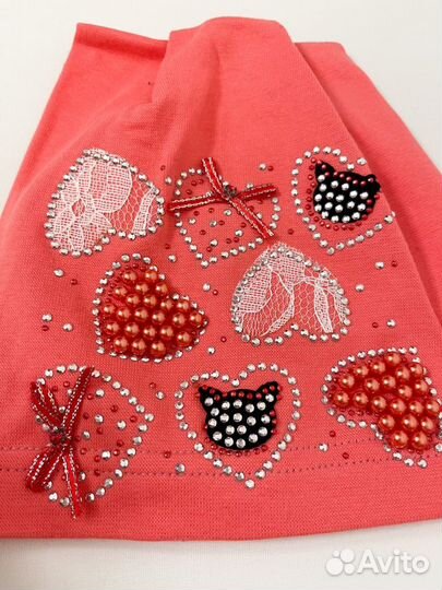 Новая трикотажная шапка для девочки 2-4 года