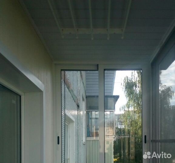 Окно алюминиевое на г-образный балкон