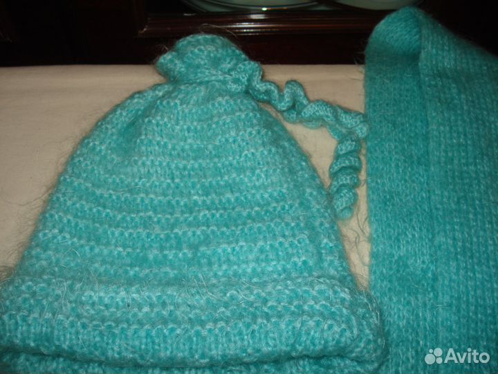 Шапка и шарф мохер