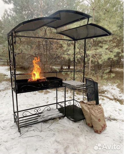 Мангал с печью