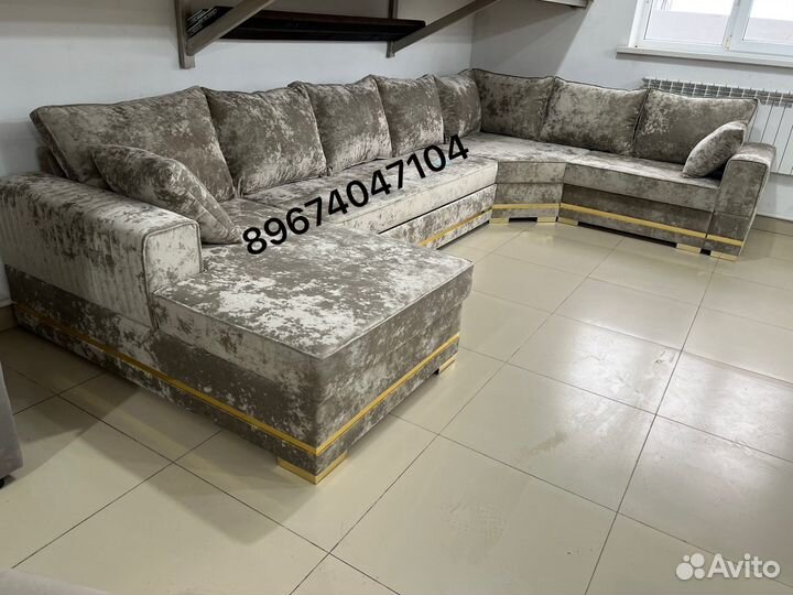 П-образный диван-ромб