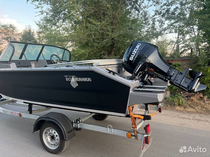 Volzhanka 46 suzuki DF60ATL с прицепом все новое