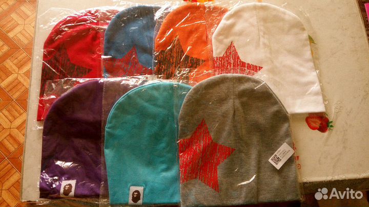 Новые шапки трикотаж двойные