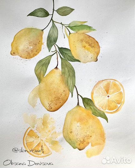 Картина акварелью на заказ