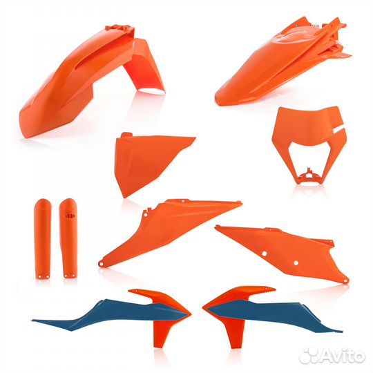 Kit Full Пластик KTM EXC/EXC-F 150/500 blue/orange