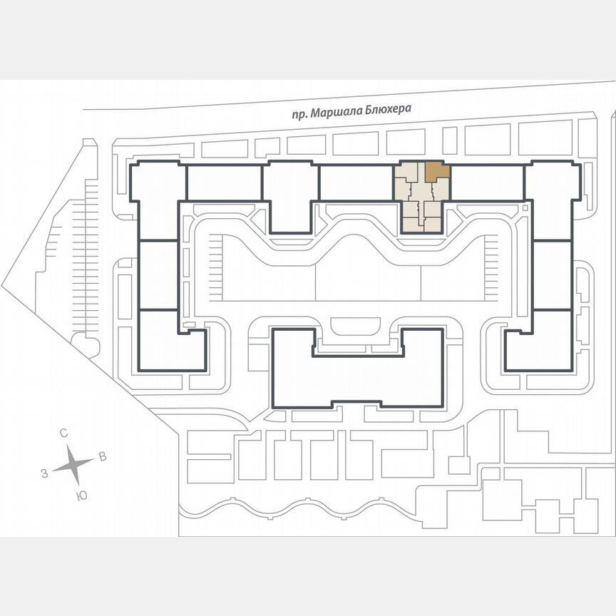 2-к. квартира, 59,5 м², 16/17 эт.