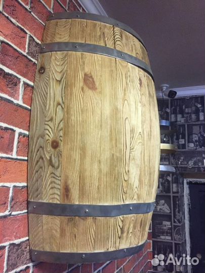 Срез деревянной бочки (половина)