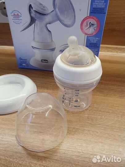 Молокоотсос ручной с бутылочкой Chicco Natural