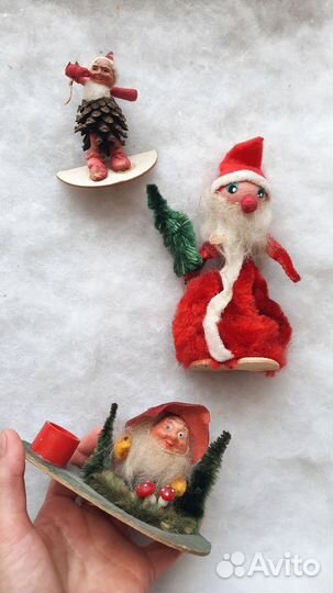 Елочные игрушки СССР ватные