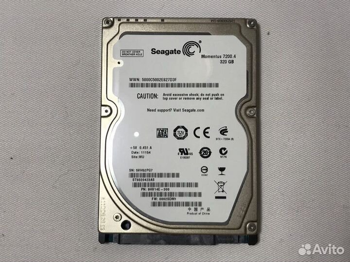 Жесткий диск для ноутбука Seagate 320GB