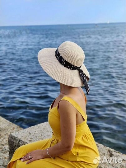 Панама, шляпа из рафии ручной работы