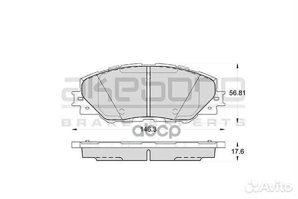 Колодки тормозные дисковые передние toyota RAV