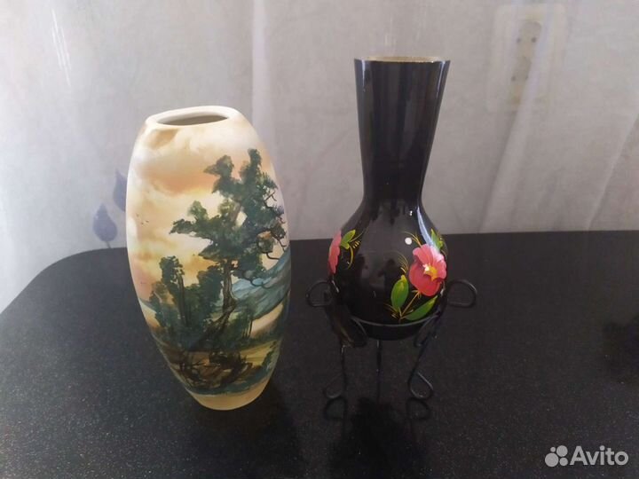 Вазочки, подсвечник, картины, декор для дома