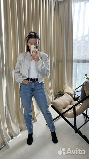 Бомбер сатиновый zara