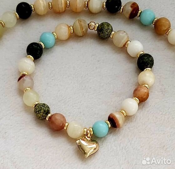 Колье из агата