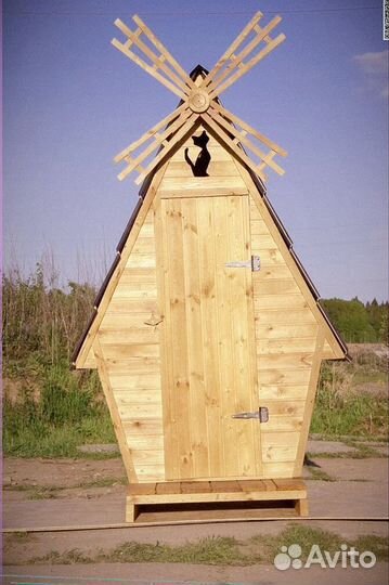 Уличный туалет деревянный RPE
