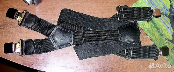 Подтяжки мужские широкие новые чёрные