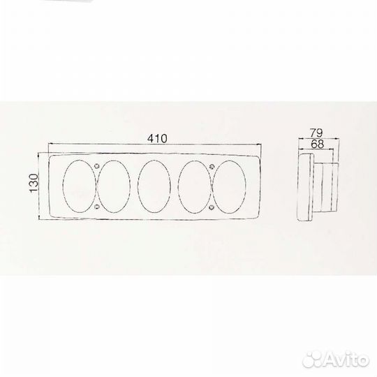 Задние фонари 5 овалов Комплект большие на Фуру