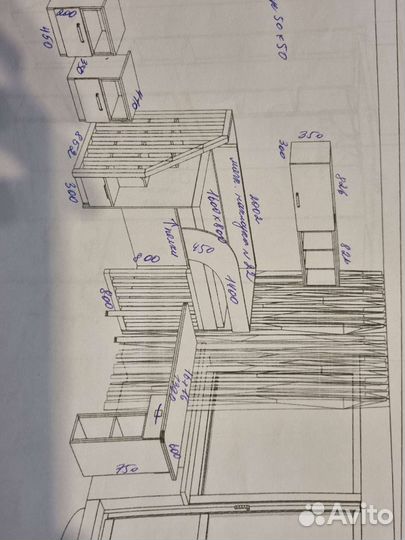 Кровать детская 2х этажная, плюс матрац