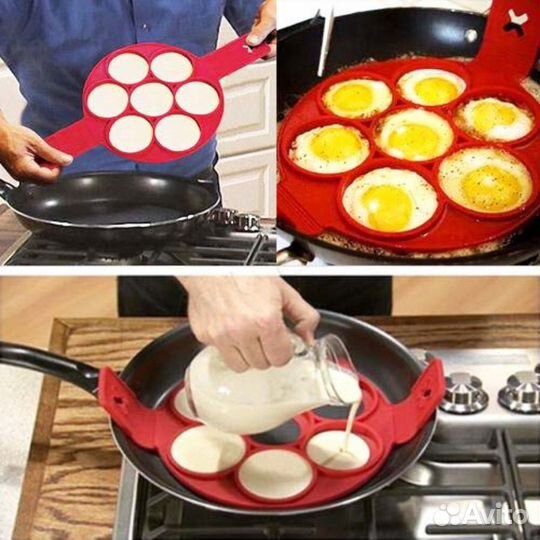 Силиконовая форма для оладий, яичницы, омлета