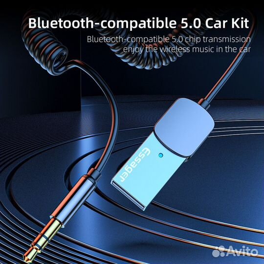 Bluetooth 5.0 - AUX автомобильный аудио адаптер