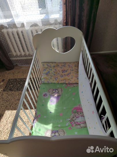 Детская кровать с матрасом бу