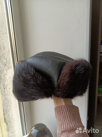 Норковая шапка мужская новая р. 52