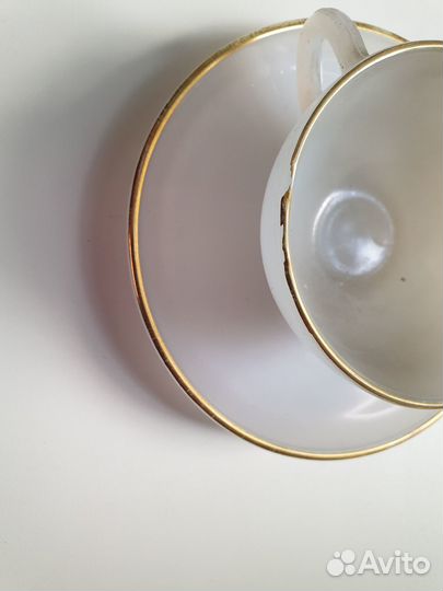 Чашка и блюдце Arcopal селедочница хрусталь СССР