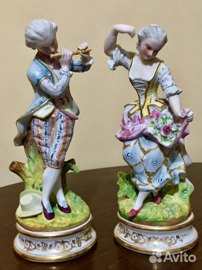 Парные статуэтки. Высота -24 см. Франция
