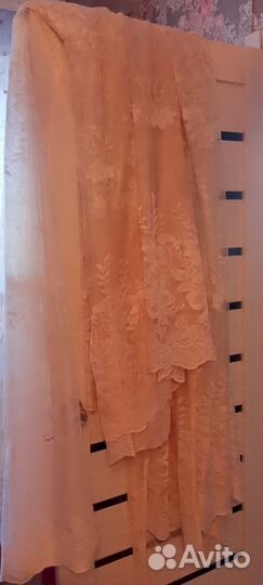 Тюль бежевая