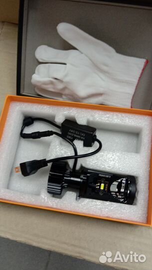 LED лампа H4 с линзой