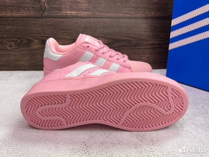 Adidas superstar розовые