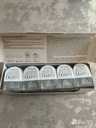 Контактные линзы -1.25 однодневные