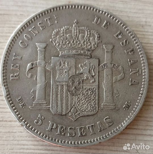 5 песет 1878 г