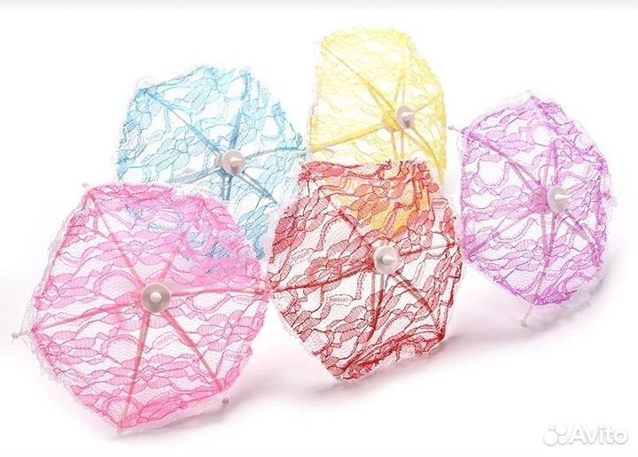 Кукльные зонтики, декоративные бабочки