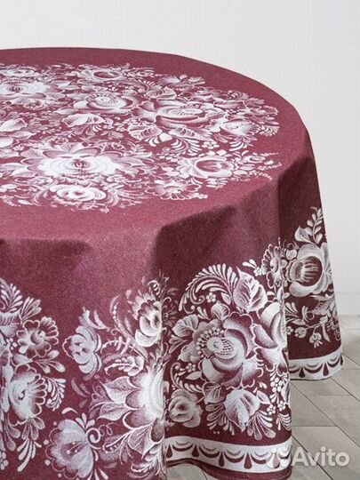 Скатерть жаккардовая т-синяя