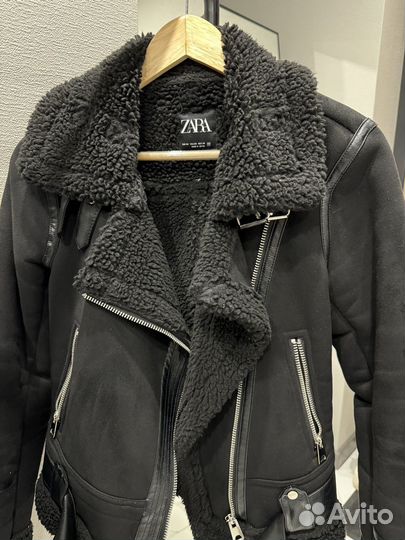 Дубленка авиатор zara