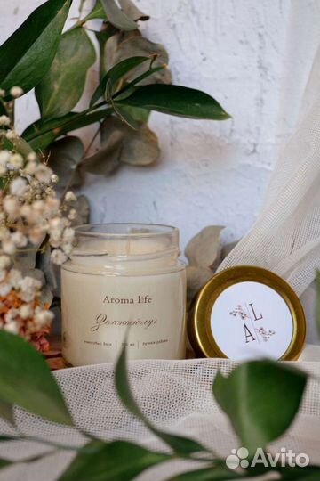 Свечи ручной работы из кокосового воска