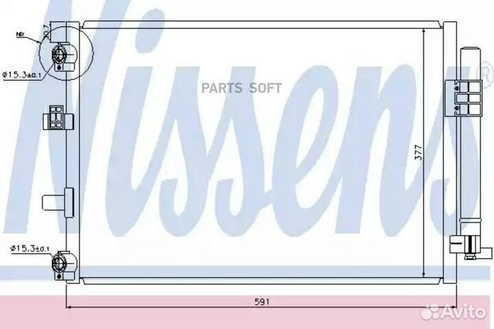 Радиатор кондиционера ford focus (2011) 1.6 tdci