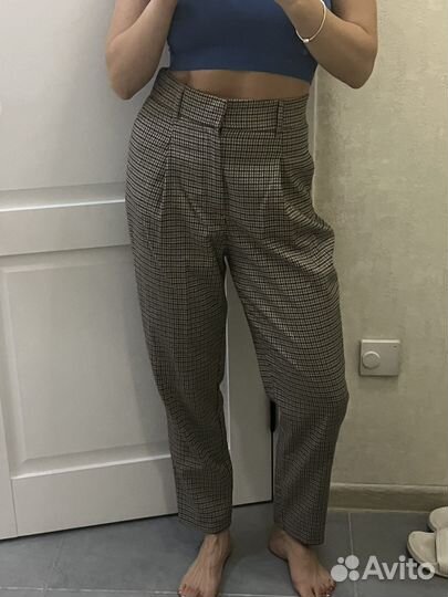 Брюки клетчатые zara