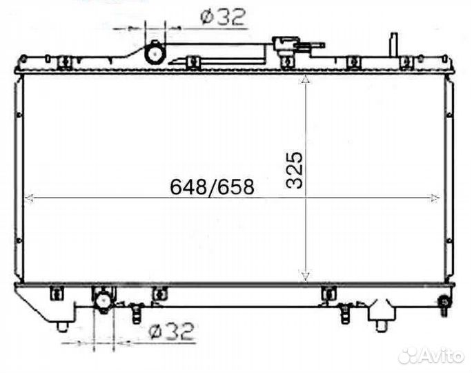 Радиатор охлаждения termal 288127T Toyota Corona C