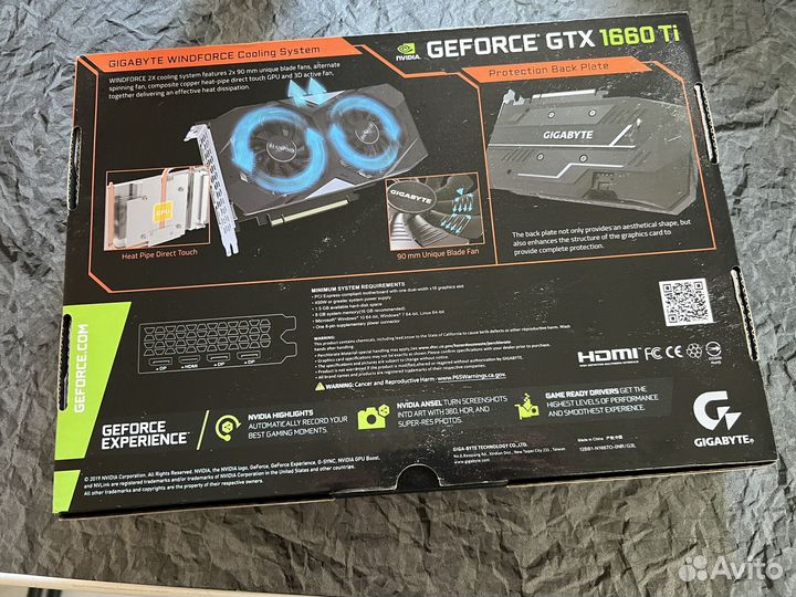 Видеокарта gtx 1660 ti 6gb